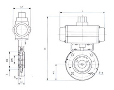 气动真空蝶阀(图1) 气动真空蝶阀(图1)