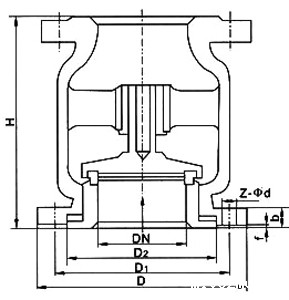 H42W立式止回阀(图1)